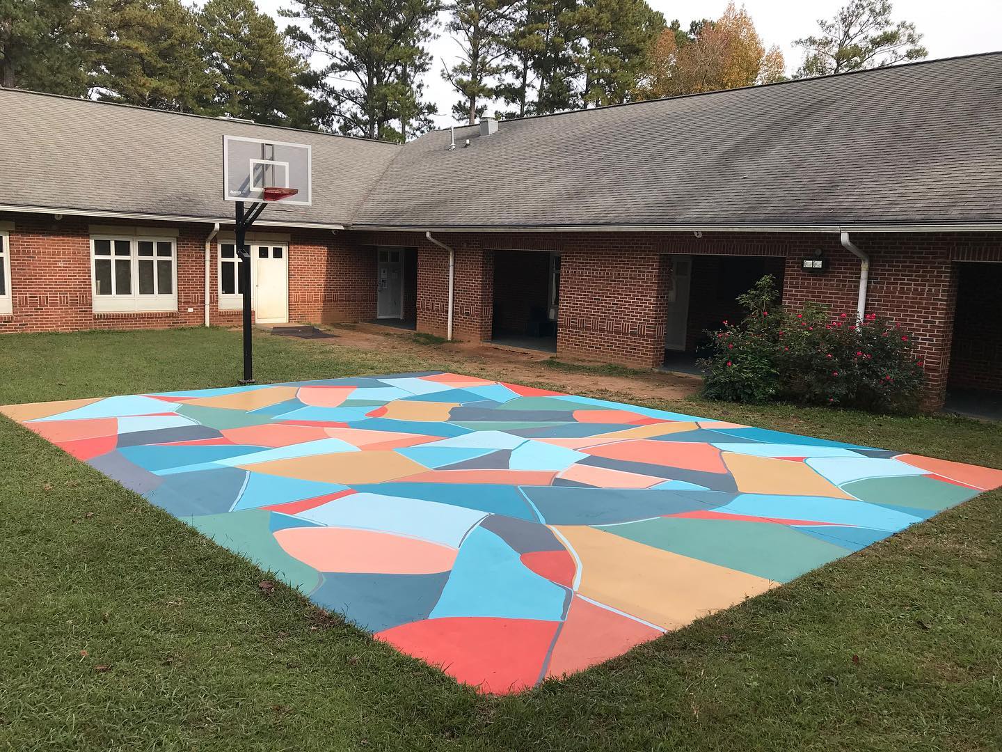 Mural in Basketball Court